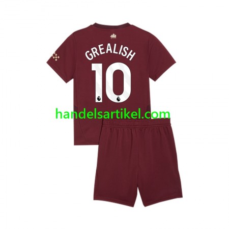 Manchester City Jack Grealish 10 Kinder 3rd Trikotsatz 2024/25 Kurzarm